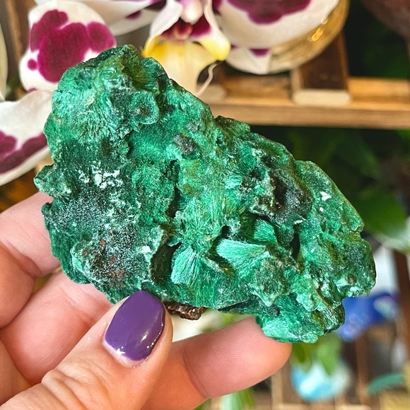 💚Raw Silky Malachite Cluster Crystal Specimen💚